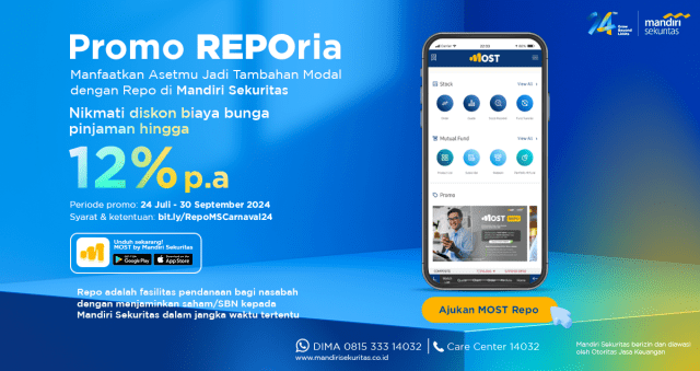 Mandiri Sekuritas Carnaval 2024: Manfaatkan Asetmu Jadi Tambahan Modal dengan Repo di Mandiri Sekuritas