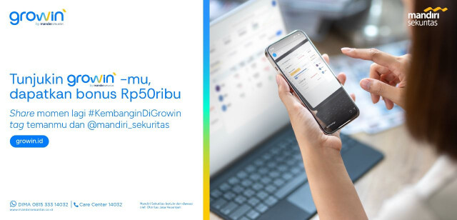 Coba Growin Sekarang, Dapatkan Saldo E-Wallet Senilai Rp50.000